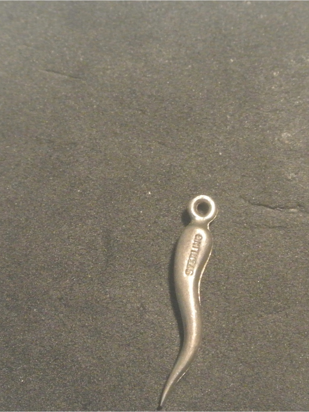 Vintage Sterling Silver 925 Italian Horn Pendant
